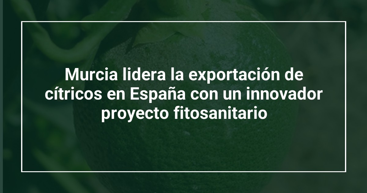 Murcia lidera la exportación de cítricos en España con un innovador proyecto fitosanitario
